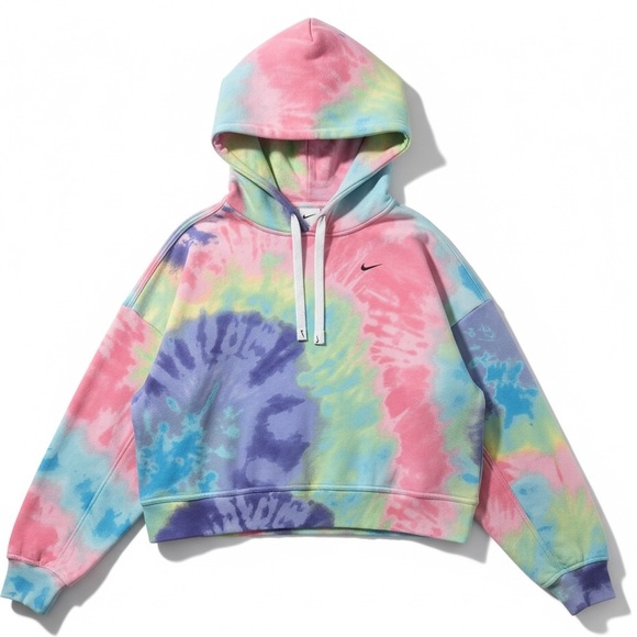 Nike Tops - Nike Tie-Dye Cropped Hoodie – Women’s L